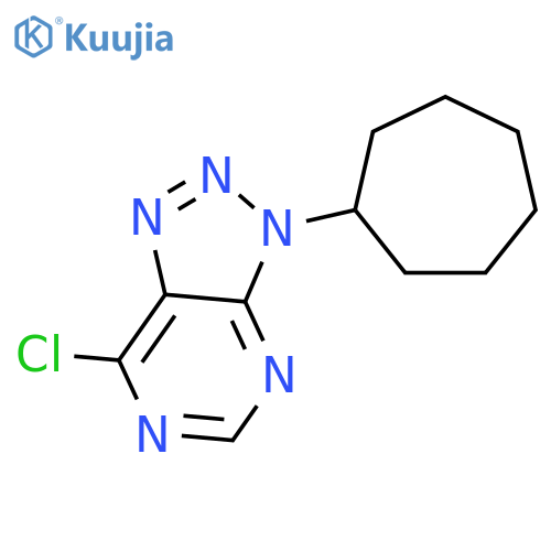 3H-1,2,3-TRIAZOLO[4,5-D]PYRIMIDINE, 7-CHLORO-3-CYCLOHEPTYL- structure