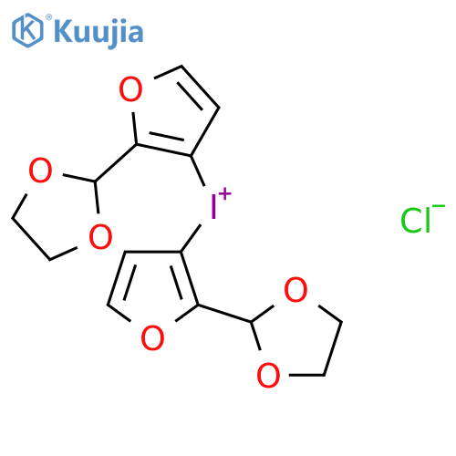 IODONIUM, BIS[2-(1,3-DIOXOLAN-2-YL)-3-FURANYL]-, CHLORIDE structure