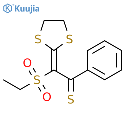 Ethanethione, 2-(1,3-dithiolan-2-ylidene)-2-(ethylsulfonyl)-1-phenyl- structure
