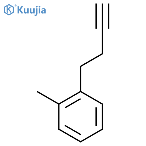 1-(but-3-yn-1-yl)-2-methylbenzene structure