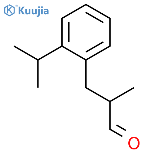 Benzenepropanal, a-methyl-2-(1-methylethyl)- structure