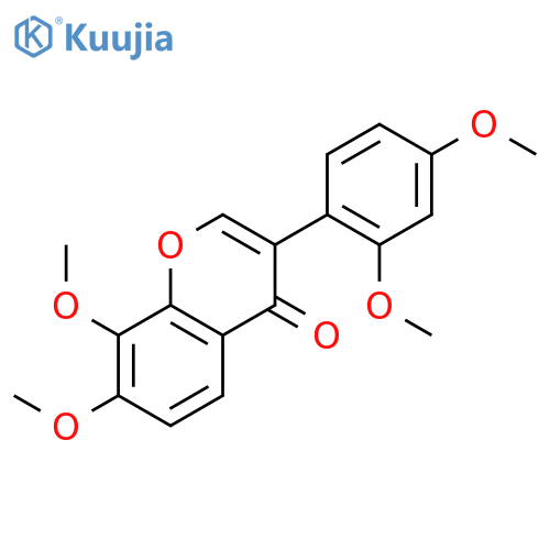 4H-1-Benzopyran-4-one, 3-(2,4-dimethoxyphenyl)-7,8-dimethoxy- structure