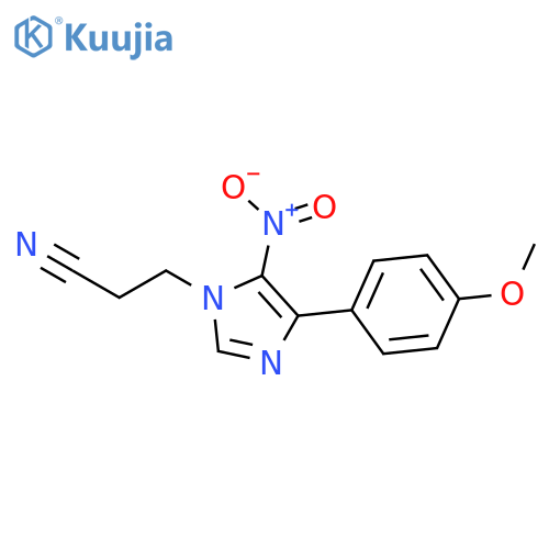 1H-Imidazole-1-propanenitrile, 4-(4-methoxyphenyl)-5-nitro- structure