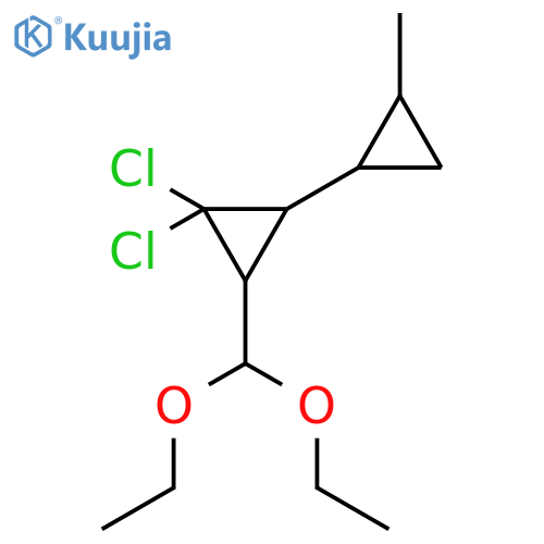 1,1'-Bicyclopropyl, 2,2-dichloro-3-(diethoxymethyl)-2'-methyl- structure