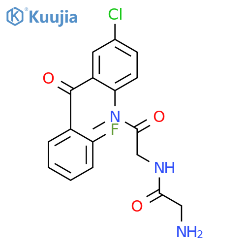 Glycinamide, glycyl-N-[4-chloro-2-(2-fluorobenzoyl)phenyl]-N-methyl- structure