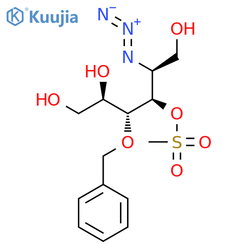 D-Glucitol, 2-azido-2-deoxy-4-O-(phenylmethyl)-, 3-methanesulfonate structure