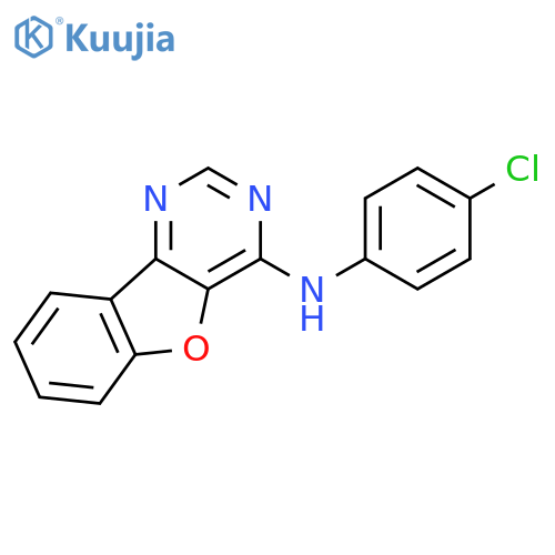 Benzofuro[3,2-d]pyrimidin-4-amine, N-(4-chlorophenyl)- structure