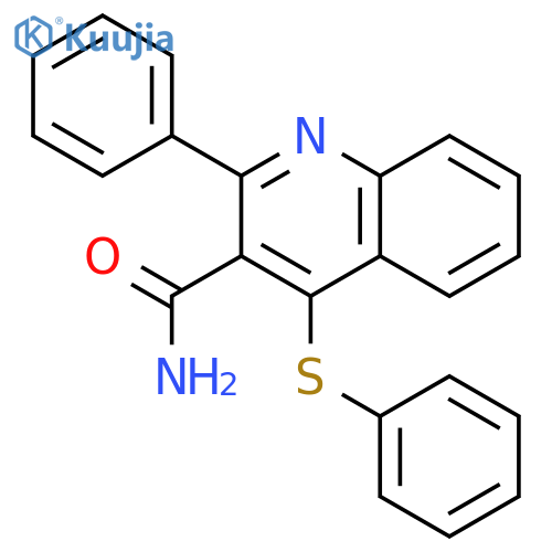 3-Quinolinecarboxamide, 2-phenyl-4-(phenylthio)- structure