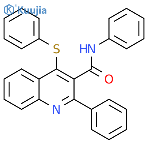 3-Quinolinecarboxamide, N,2-diphenyl-4-(phenylthio)- structure
