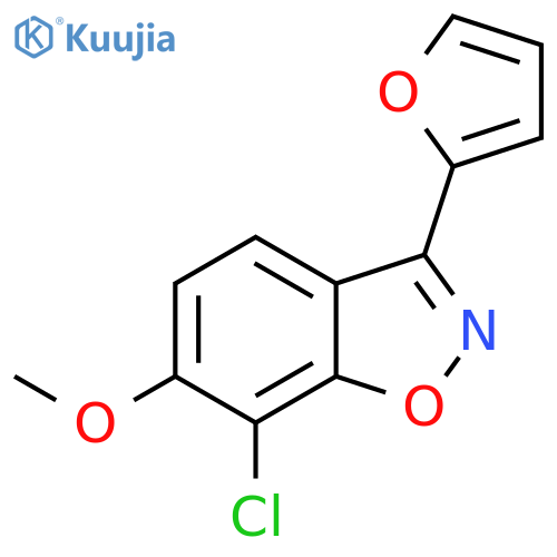 1,2-Benzisoxazole, 7-chloro-3-(2-furanyl)-6-methoxy- structure