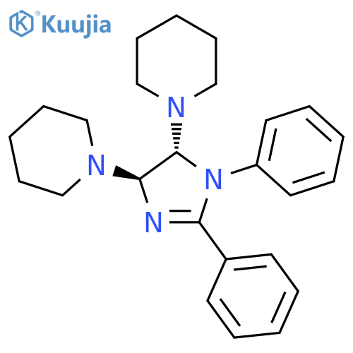 Piperidine,1,1'-(4,5-dihydro-1,2-diphenyl-1H-imidazole-4,5-diyl)bis-, trans- (9CI) structure