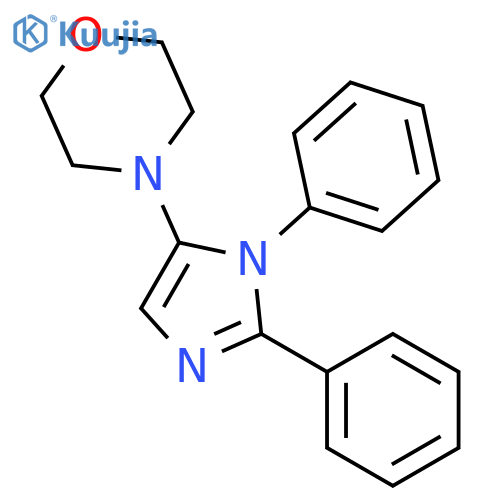 MORPHOLINE, 4-(1,2-DIPHENYL-1H-IMIDAZOL-5-YL)- structure