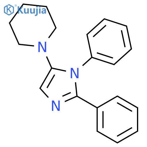 PIPERIDINE, 1-(1,2-DIPHENYL-1H-IMIDAZOL-5-YL)- structure