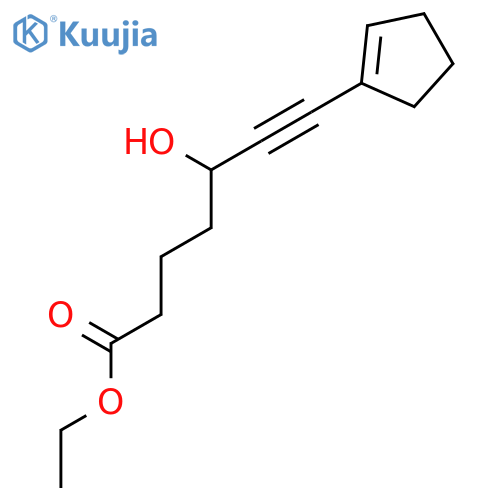 6-HEPTYNOIC ACID, 7-(1-CYCLOPENTEN-1-YL)-5-HYDROXY-, ETHYL ESTER structure