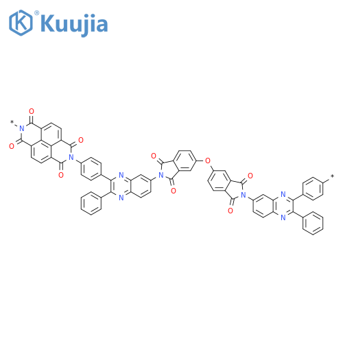 POLY[(1,3,6,8-TETRAHYDRO-1,3,6,8-TETRAOXOBENZO[LMN][3,8]PHENANTHROLINE-2,7-DIYL)-1,4-PHENYLENE(3-PHENYL-2,7-QUINOXALINEDIYL)(1,3-DIHYDRO-1,3-DIOXO-2H-ISOINDOLE-2,5-DIYL)OXY(1,3-DIHYDRO-1,3-DIOXO-2H-ISOINDOLE-5,2-DIYL)(3-PHENYL-7,2-QUINOXALINEDIYL)-1,4-PHENYLENE] structure