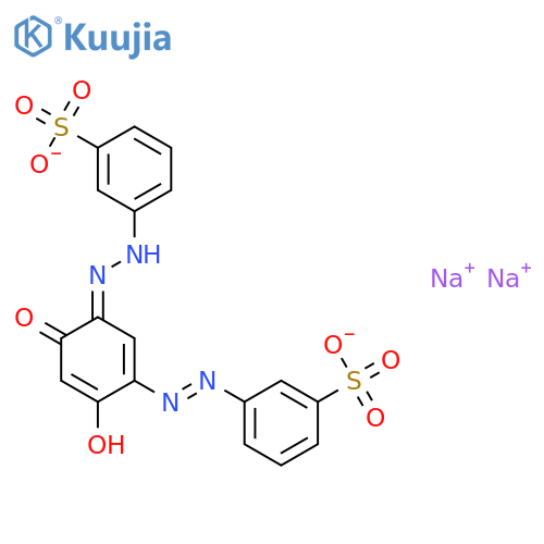 Benzenesulfonic acid,3,3'-[(4,6-dihydroxy-1,3-phenylene)bis(2,1-diazenediyl)]bis-, sodium salt (1:2) structure
