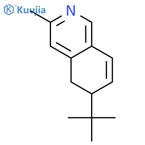 Isoquinoline, 6-(1,1-dimethylethyl)-5,6-dihydro-3-methyl- structure