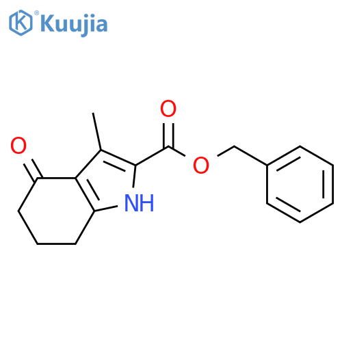 Benzyl 3-methyl-4-oxo-4,5,6,7-tetrahydro-1H-indole-2-carboxylate structure