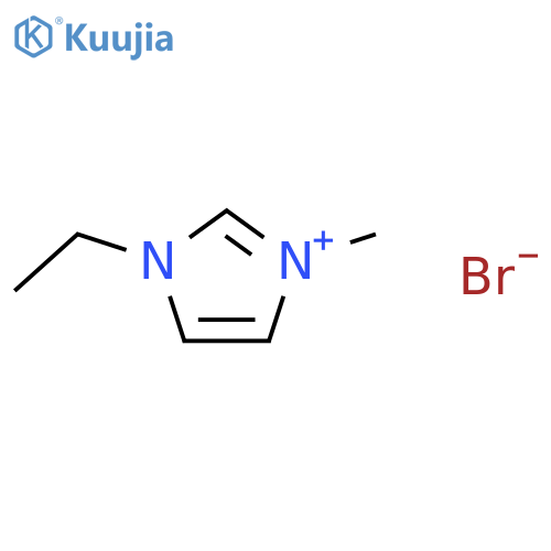 1-Ethyl-3-methylimidazolium bromide structure