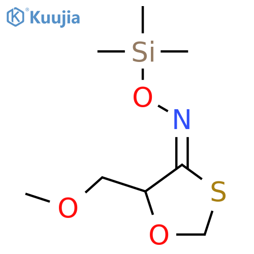 1,3-OXATHIOLAN-4-ONE, 5-(METHOXYMETHYL)-, O-(TRIMETHYLSILYL)OXIME structure