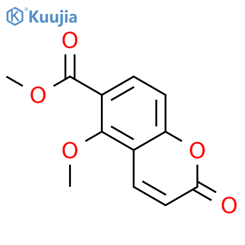 2H-1-Benzopyran-6-carboxylic acid, 5-methoxy-2-oxo-, methyl ester structure