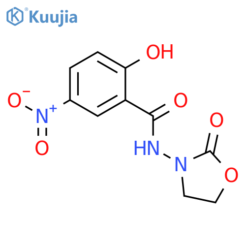 BENZAMIDE, 2-HYDROXY-5-NITRO-N-(2-OXO-3-OXAZOLIDINYL)- structure