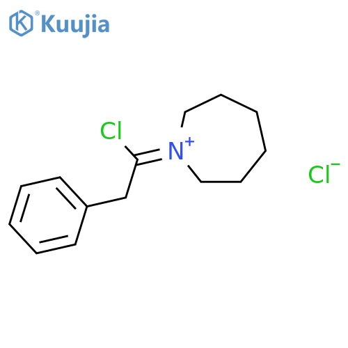 1H-AZEPINIUM, 1-(1-CHLORO-2-PHENYLETHYLIDENE)HEXAHYDRO-, CHLORIDE structure
