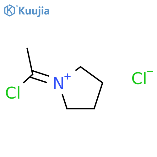 Pyrrolidinium, 1-(1-chloroethylidene)-, chloride structure