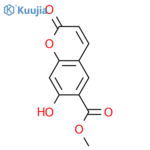 7-Hydroxy-2-oxo-2H-1-benzopyran-6-carboxylic acid; Me ester structure