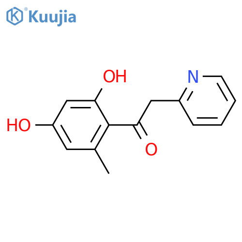 Ethanone, 1-(2,4-dihydroxy-6-methylphenyl)-2-(2-pyridinyl)- structure