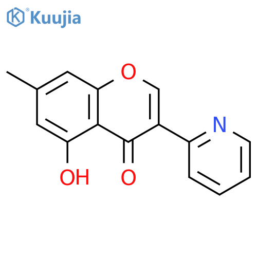 4H-1-Benzopyran-4-one, 5-hydroxy-7-methyl-3-(2-pyridinyl)- structure