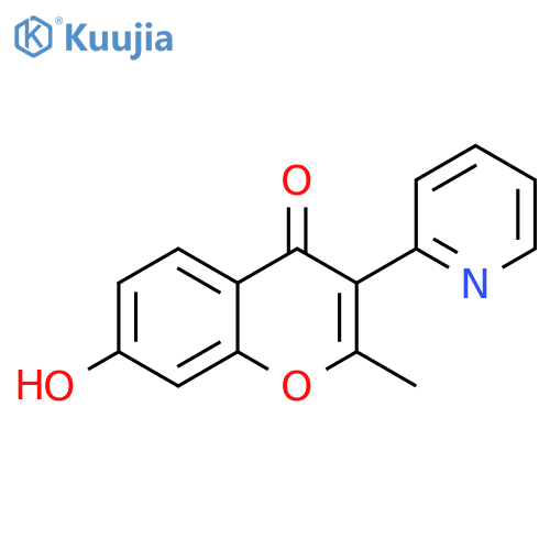 4H-1-Benzopyran-4-one, 7-hydroxy-2-methyl-3-(2-pyridinyl)- structure