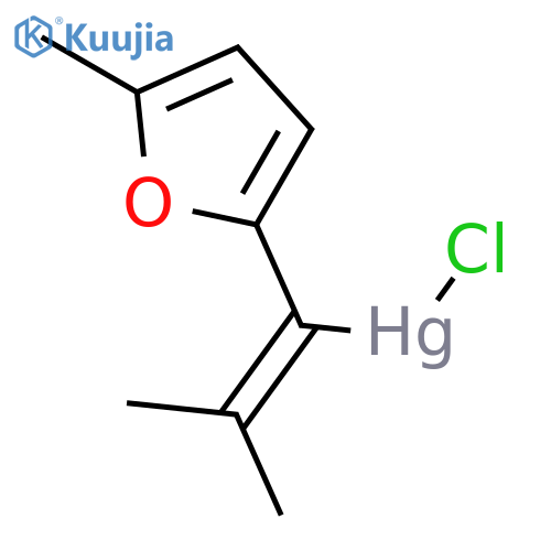 Mercury, chloro[2-methyl-1-(5-methyl-2-furanyl)-1-propenyl]- structure