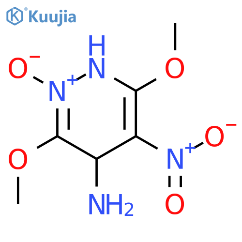 4-Pyridazinamine, 1,4-dihydro-3,6-dimethoxy-5-nitro-, 2-oxide structure