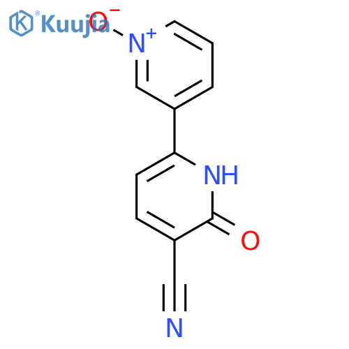 5-Cyano-6-oxo-1,6-dihydro-[2,3'-bipyridine] 1'-oxide structure