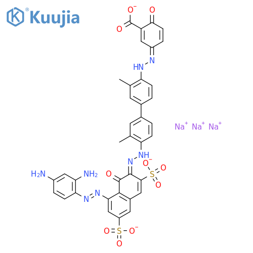 Benzoic acid,5-[2-[4'-[2-[8-[2-(2,4-diaminophenyl)diazenyl]-1-hydroxy-3,6-disulfo-2-naphthalenyl]diazenyl]-3,3'-dimethyl[1,1'-biphenyl]-4-yl]diazenyl]-2-hydroxy-,sodium salt (1:3) structure
