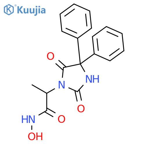 2-(2,5-dioxo-4,4-diphenylimidazolidin-1-yl)-N-hydroxypropanamide structure