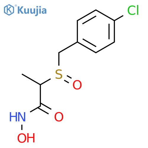 Propanamide,2-[[(4-chlorophenyl)methyl]sulfinyl]-N-hydroxy- structure