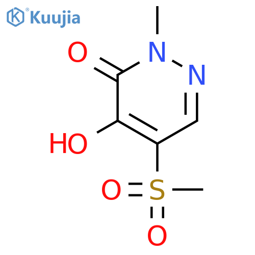 3(2H)-Pyridazinone, 4-hydroxy-2-methyl-5-(methylsulfonyl)- structure