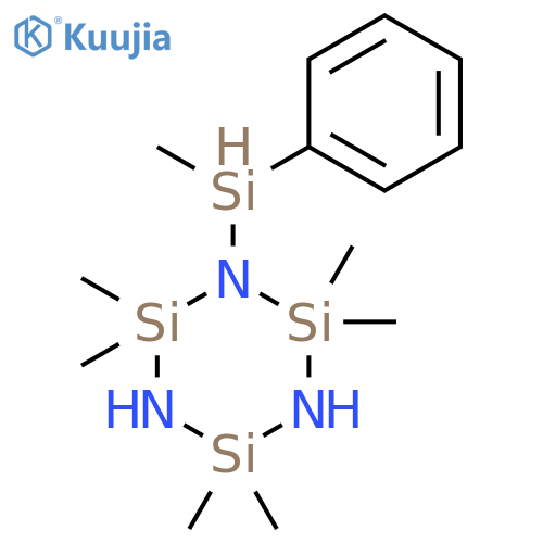 CYCLOTRISILAZANE, 2,2,4,4,6,6-HEXAMETHYL-1-(METHYLPHENYLSILYL)- structure