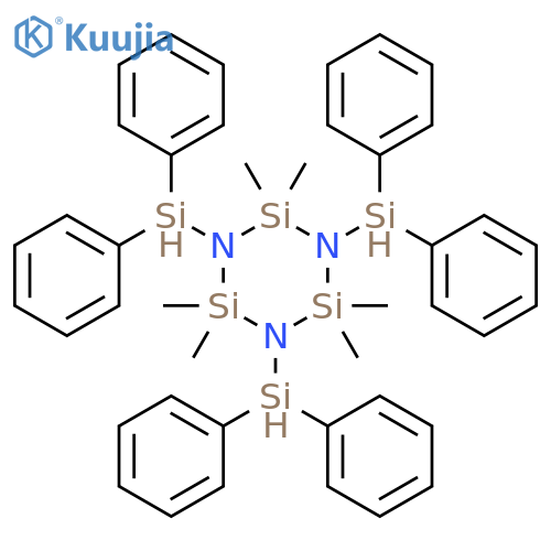 CYCLOTRISILAZANE, 1,3,5-TRIS(DIPHENYLSILYL)-2,2,4,4,6,6-HEXAMETHYL- structure