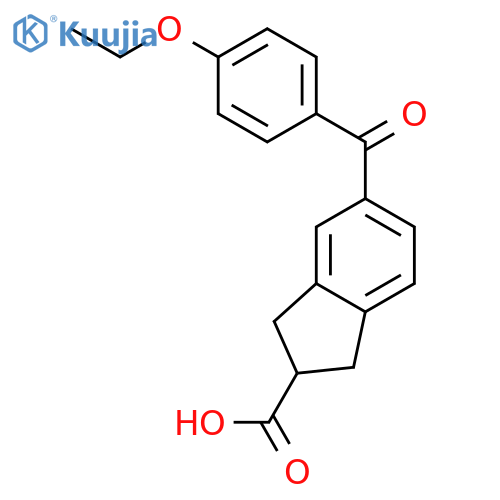 1H-Indene-2-carboxylic acid, 5-(4-ethoxybenzoyl)-2,3-dihydro- structure