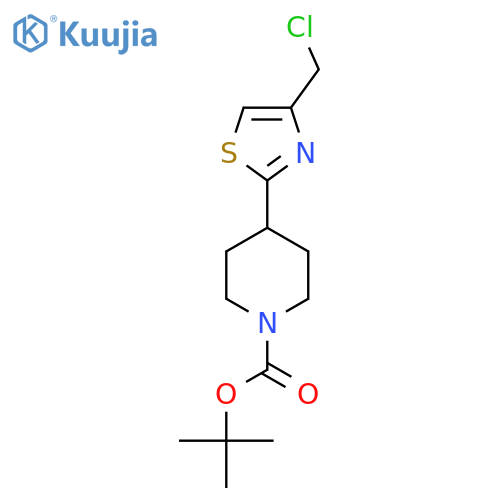 4-(4-Chloromethyl-thiazol-2-yl)-piperidine-1-carboxylic acid tert-butyl ester structure