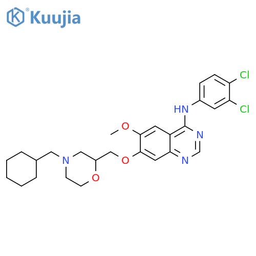 4-Quinazolinamine,7-[[4-(cyclohexylmethyl)-2-morpholinyl]methoxy]-N-(3,4-dichlorophenyl)-6-methoxy- structure
