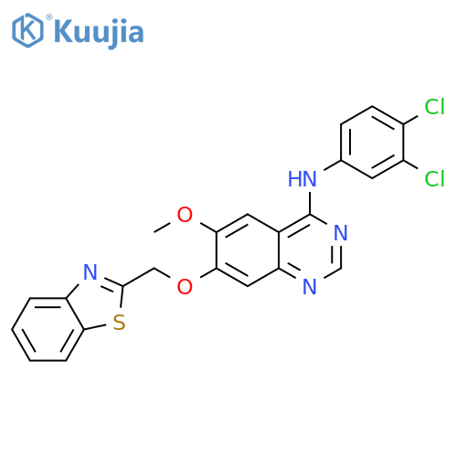4-Quinazolinamine,7-(2-benzothiazolylmethoxy)-N-(3,4-dichlorophenyl)-6-methoxy- structure
