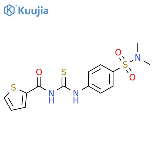 1-4-(dimethylsulfamoyl)phenyl-3-(thiophene-2-carbonyl)thiourea structure