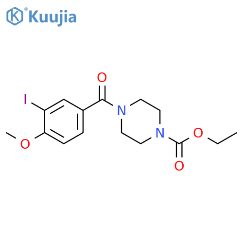ethyl 4-(3-iodo-4-methoxybenzoyl)piperazine-1-carboxylate structure
