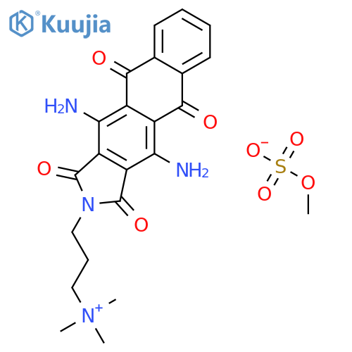 3-(4,11-diamino-1,3,5,10-tetraoxo-1,3,5,10-tetrahydro-2H-naphtho[2,3-f]isoindol-2-yl)-N,N,N-trimethylpropan-1-aminium methyl sulfate structure
