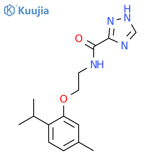 N-2-(2-Isopropyl-5-methylphenoxy)ethyl-1H-1,2,4-triazole-3-carboxamide structure