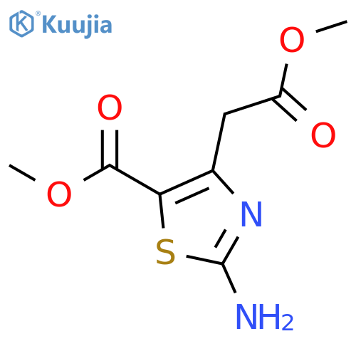 methyl 2-amino-4-(2-methoxy-2-oxoethyl)-1,3-thiazole-5-carboxylate structure